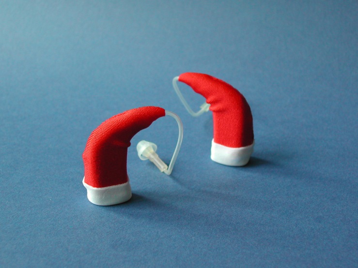 hearing aid santa hats